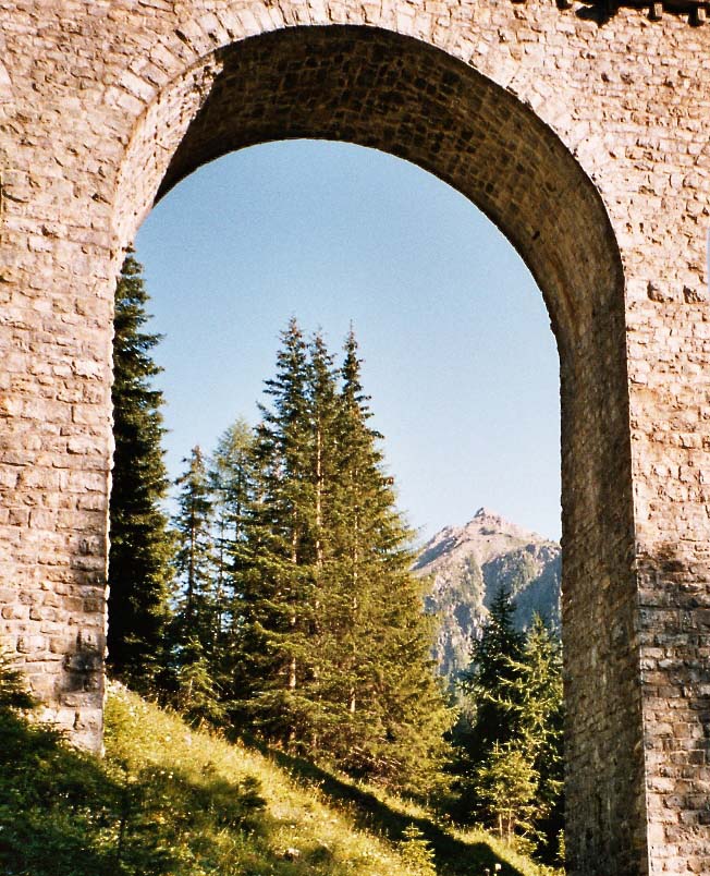 Albula - Viaduct der Rh�tischen Bahn