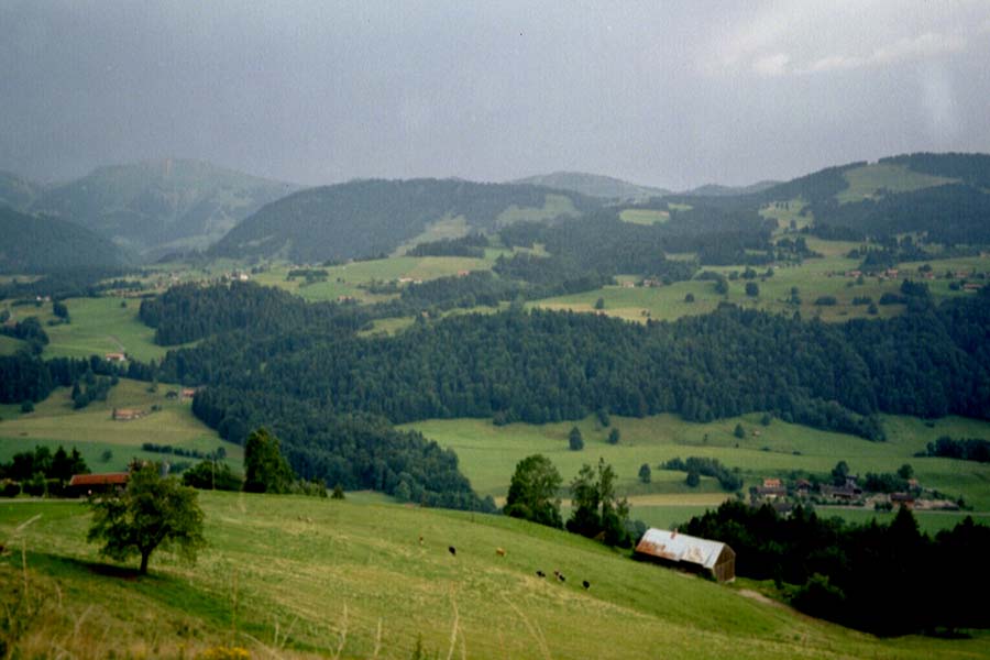 Blick ins Allg�u bei Oberstaufen